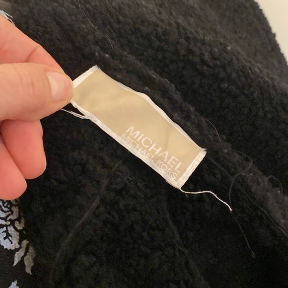 Michael Kors Lamb Wool Leather Jacket Coat Black S - Picture 12 of 12